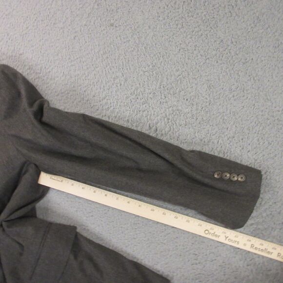 VTG Polo Ralph‎ Lauren Blazer Suit Jacket 43R USA Union Made Wool Solid Gray - Picture 12 of 14